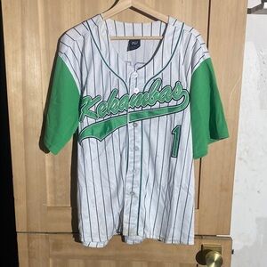 Hardball G Baby Green and White Kids Baseball Jersey
